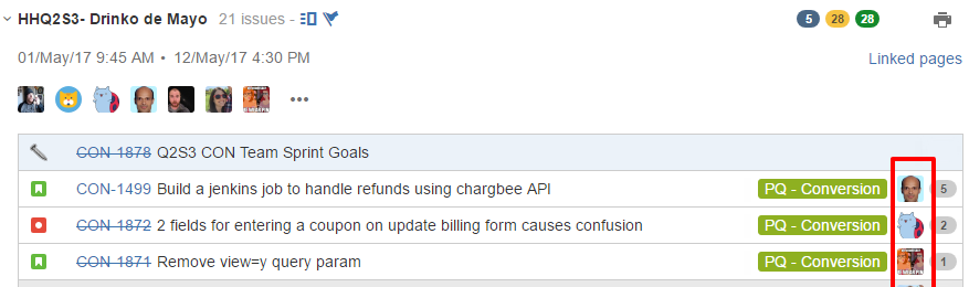 Active Sprint in Backlog view with Assignee Avatar.png