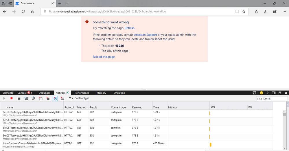 getting error on edge browser.png