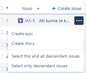 Create issue context menu.PNG