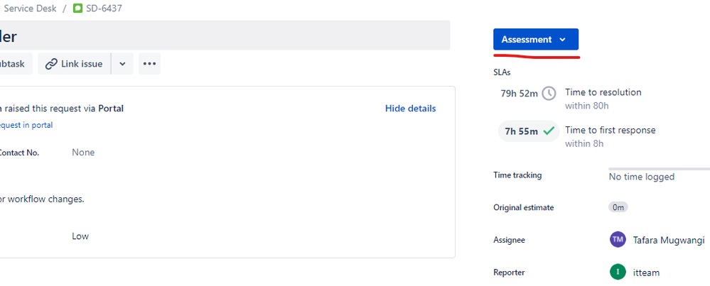 Jira SD Workflow Test ticket Workflow Transition Wrongly Passed.png