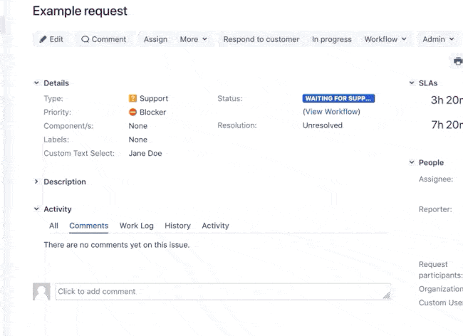 Canned Responses Pro Templates for Jira - Custom Field Macro.gif