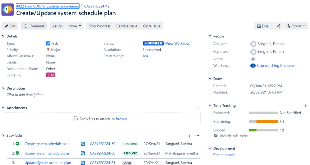 No target end and start dates set in Jira ticket.PNG