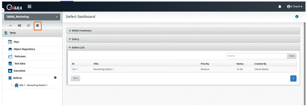 An Overview of Testcases and Defects in QARAJ Add-On 10.png