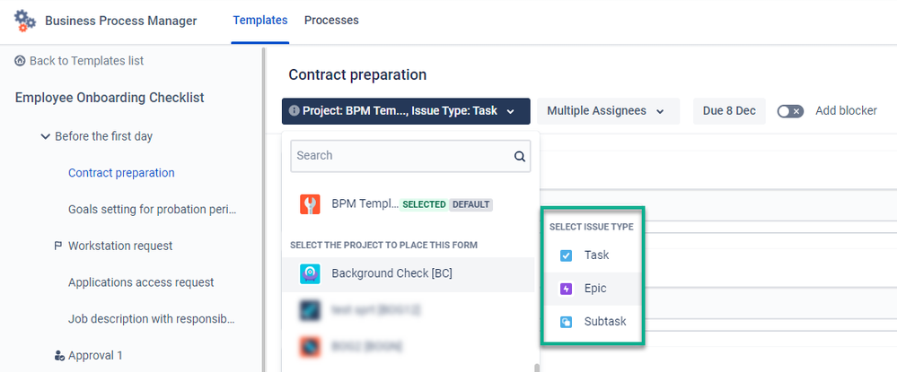 select issue type to create.png