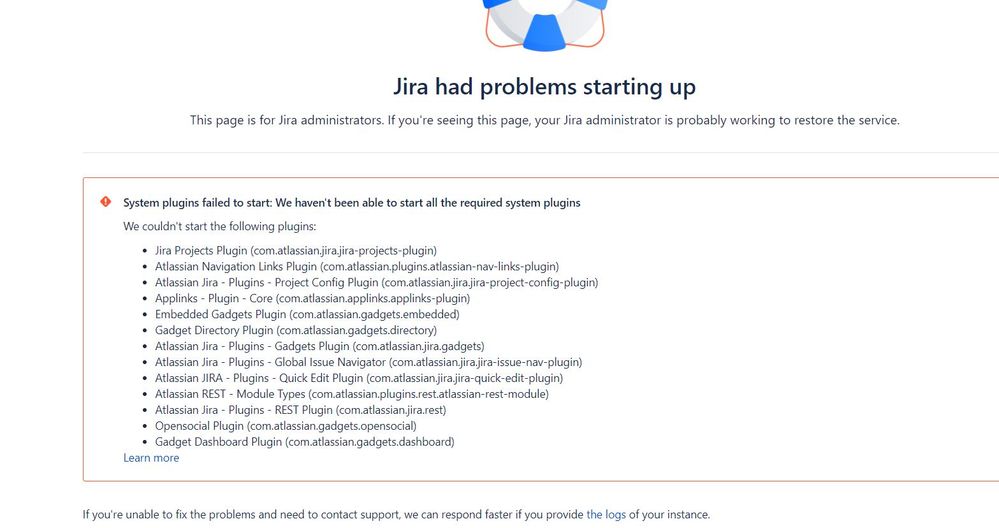 startup failed.JPG