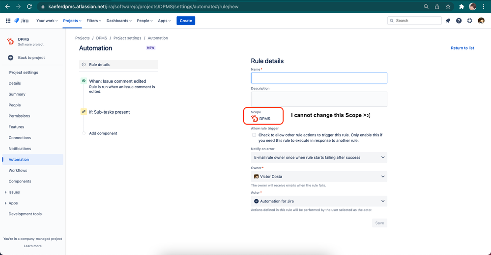 Trigger - Rule Details - I still cannot change to other Project.png