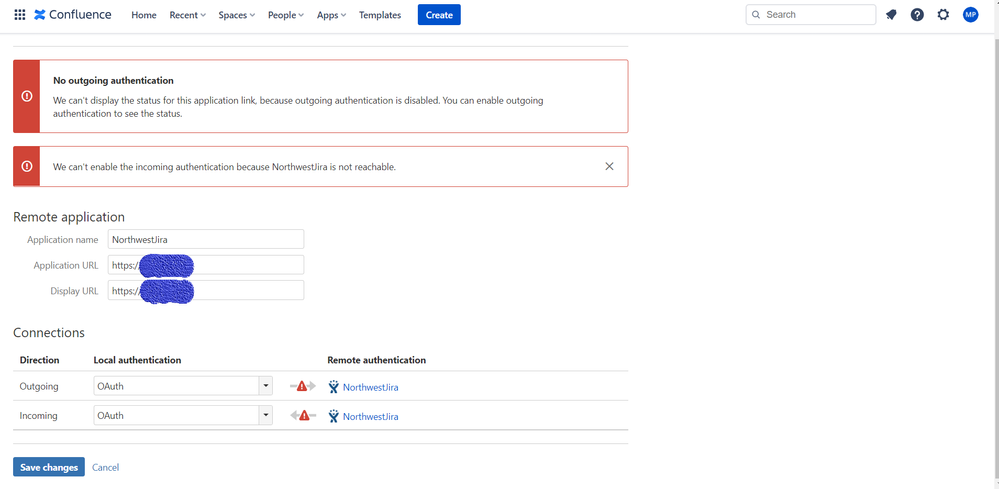 Application Links error - Confluence.png