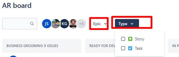dropdown jira board filters.jpg