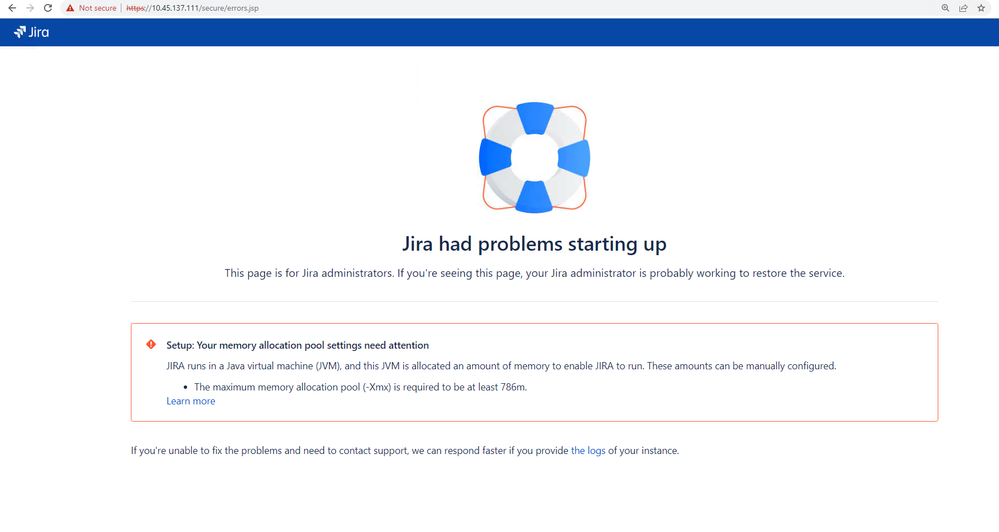 JIRA JVM atleast heap memory issues.PNG