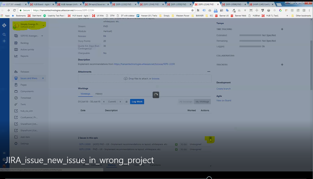 Jira issue - New issue in wrong project 3 - .PNG