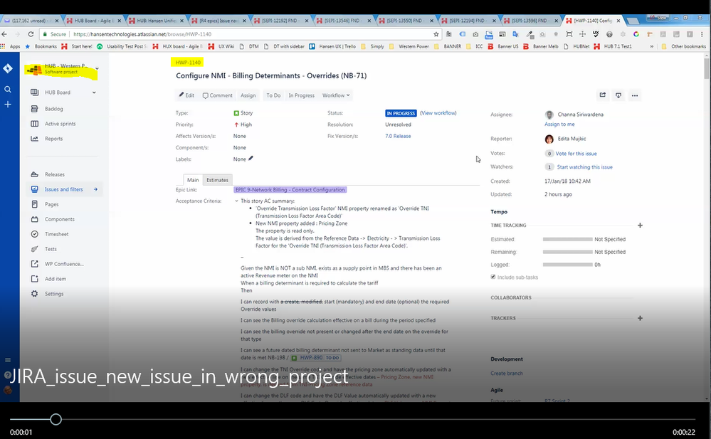 Jira issue - New issue in wrong project 1 .PNG