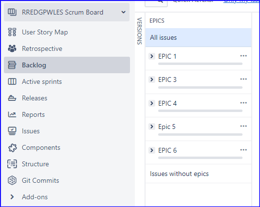 jira scrum board epics not in EPICs panel.png