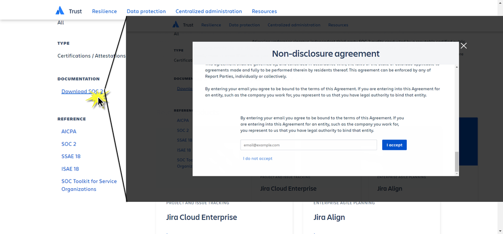 On Click the NDA overlays the page.png
