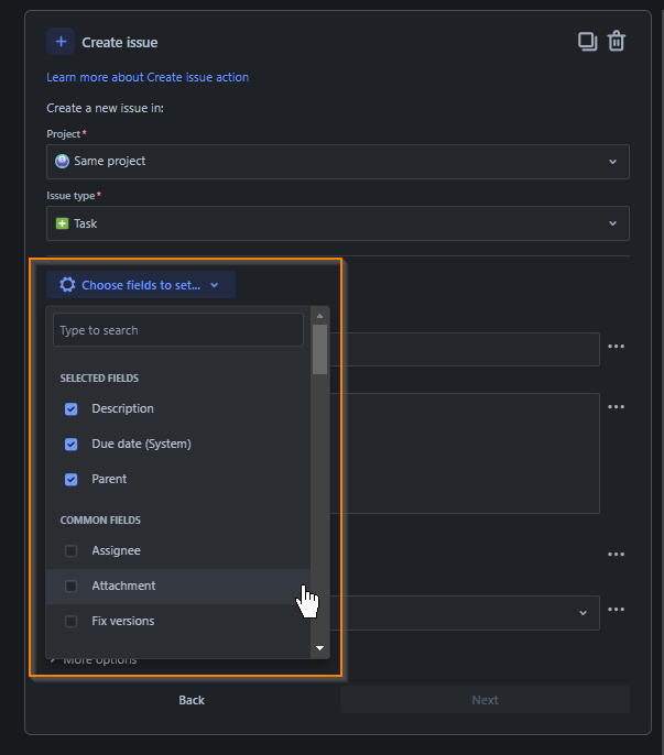 Select parent as a field that should be set with creation of task.png