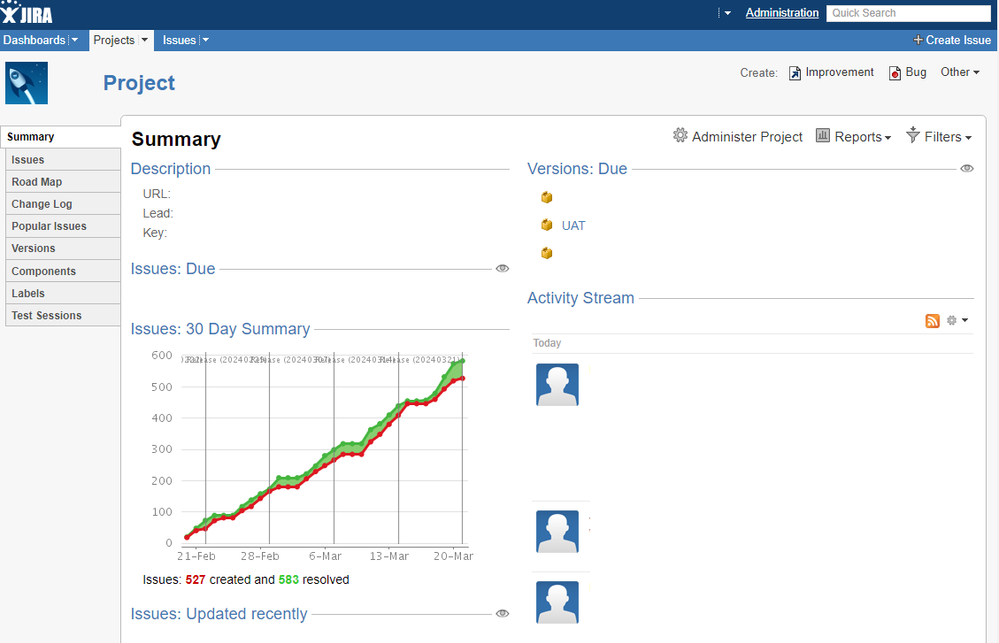 Old Jira Project standard report.png