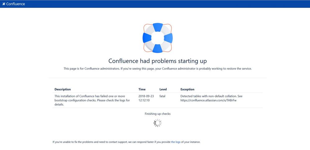starting up problems confluence.JPG