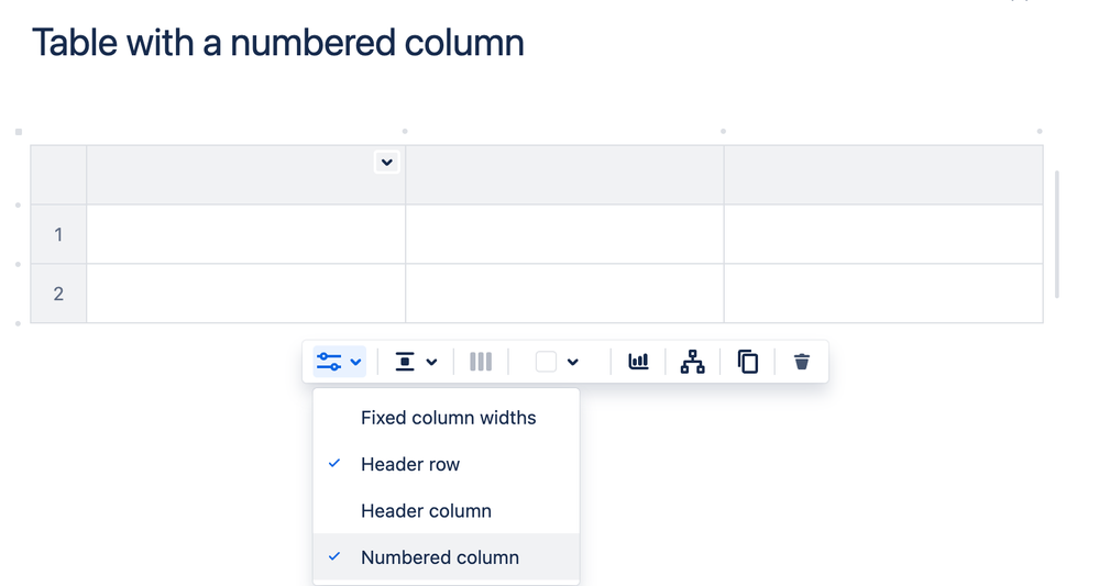 Confluence Cloud - Table Options - Numbered column.png