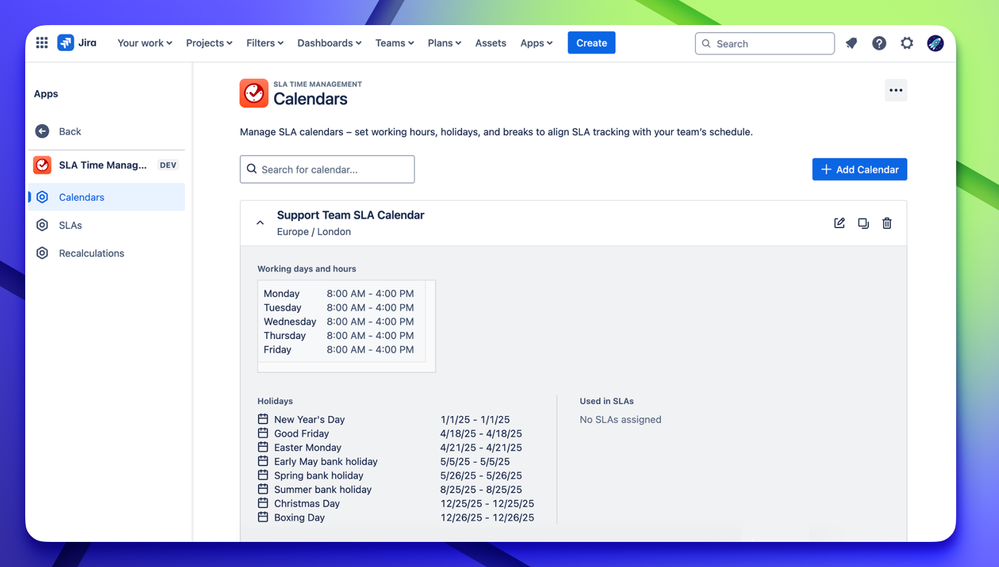 SLA Calendars.png SLA Calendars.png