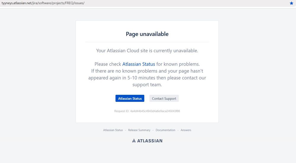 Atlassian Account Issue Screenshot.JPG