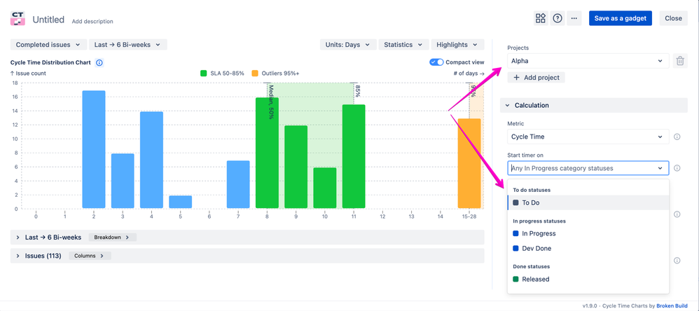 Smarter status selection for project-based charts.png
