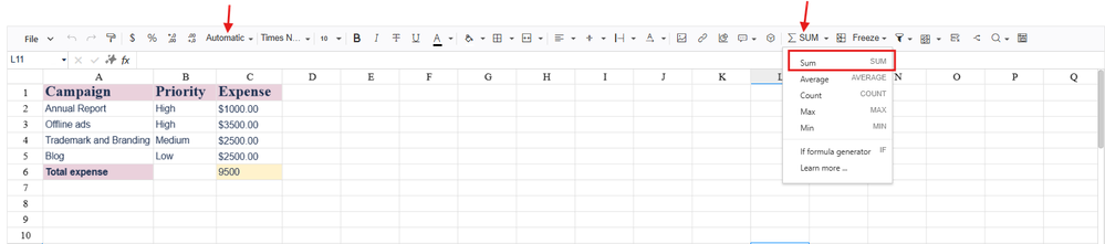 Sum of a column values.png
