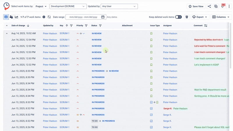 how-to-export-changes-by-Issue-History.gif