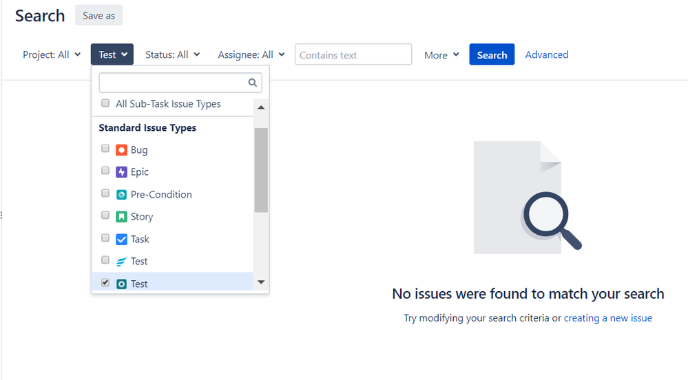 Pesquisa do issue type test.png