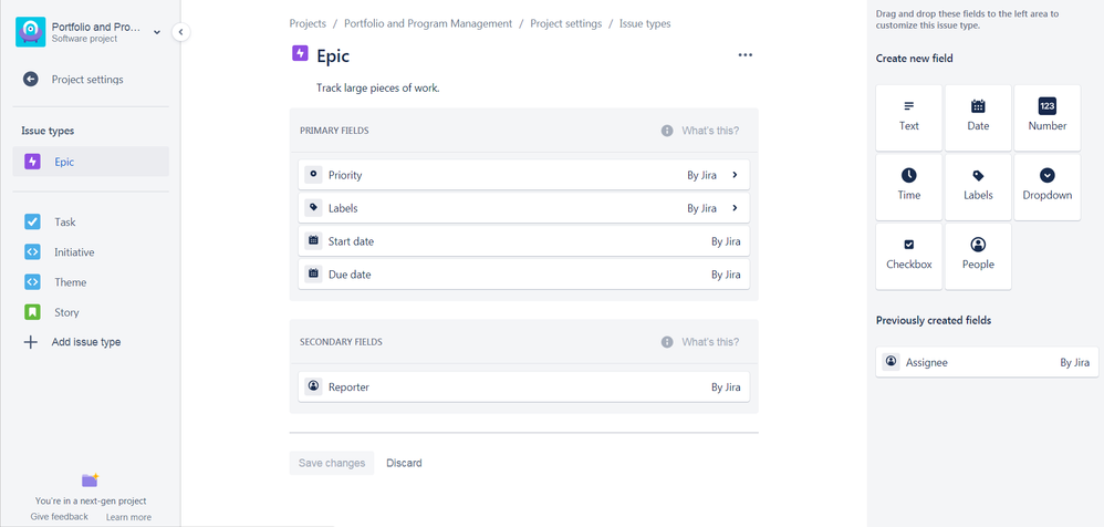 Epic Issue Type configuration screen.png