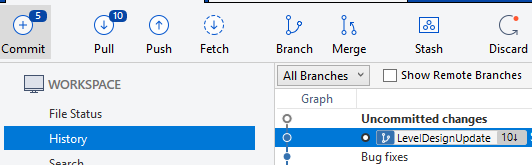 Sourcetree history tab not showing available commits to pull.PNG