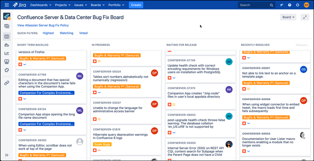 Confluence Bug Fix Board.png Confluence Bug Fix Board.png