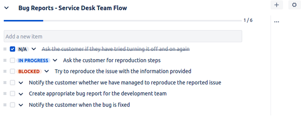 Multiple Checklists for Jira - Bug reports.png