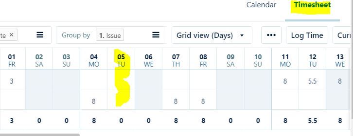 Timesheet view - May 5th is holiday.JPG